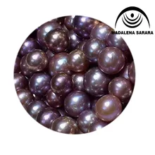 MADALENA SARARA, 11-12 мм, AAA, идеально круглый пресноводный жемчуг, фиолетовый жемчуг, свободная бусина, голый, для рукоделия, для изготовления ювелирных изделий
