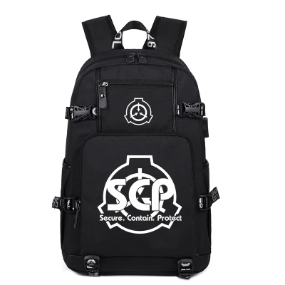 SCP аниме Светящийся рюкзак сумка Светящиеся в темноте дорожные сумки косплей для мужчин и женщин студенческий школьный рюкзак для ноутбука с USB портом