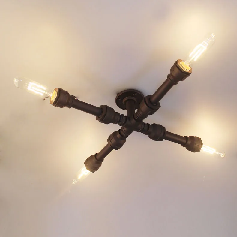 Buy European vintage Water pipe ceiling light fixture