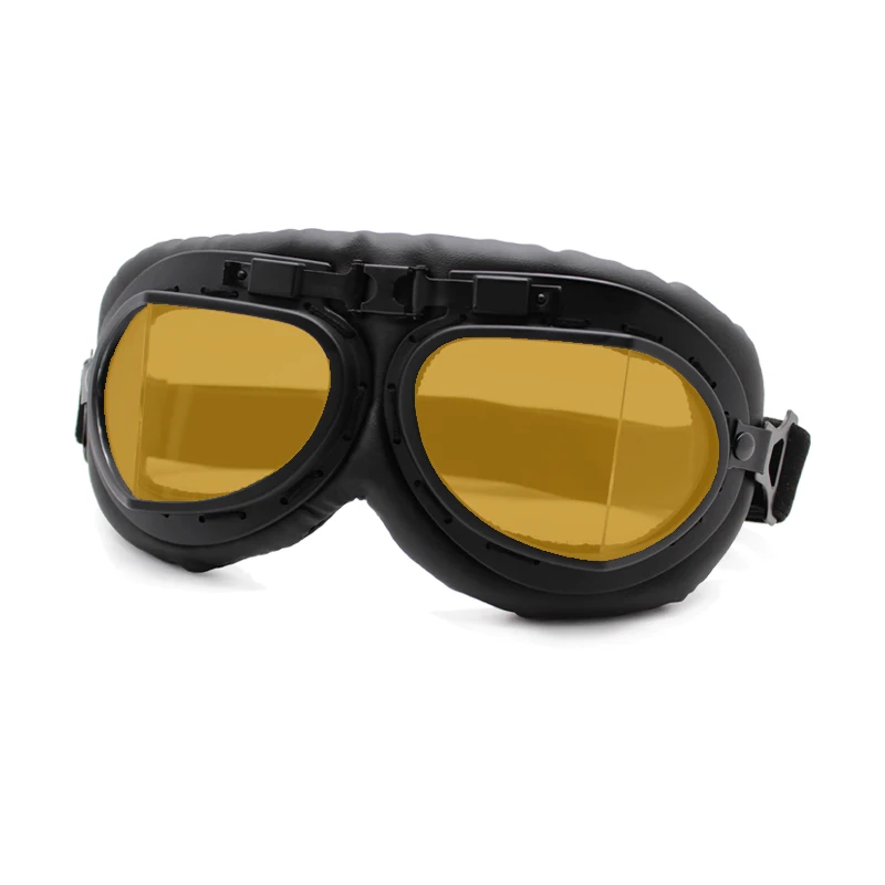 Roaopp Ретро мотоциклетные очки винтажные мото классические очки для Harley Pilot стимпанк ATV велосипед шлем из меди - Цвет: Retro Goggles 3 Y