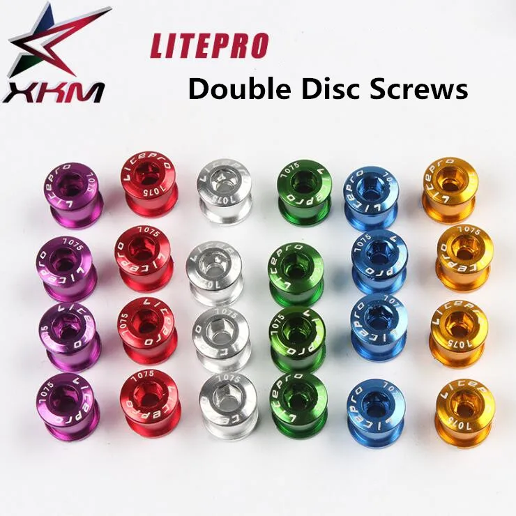 

Litepro Double disc Screws mountain road folding bike BMX MTB for Crankset chainring bolts bikes parts