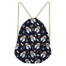 Noisy Designs Cartoon Nurse Bear Printed Backpack For Teenage Shoulder Drawstring Bag Shoe Bag Mini Backpack Feminine Backpacks