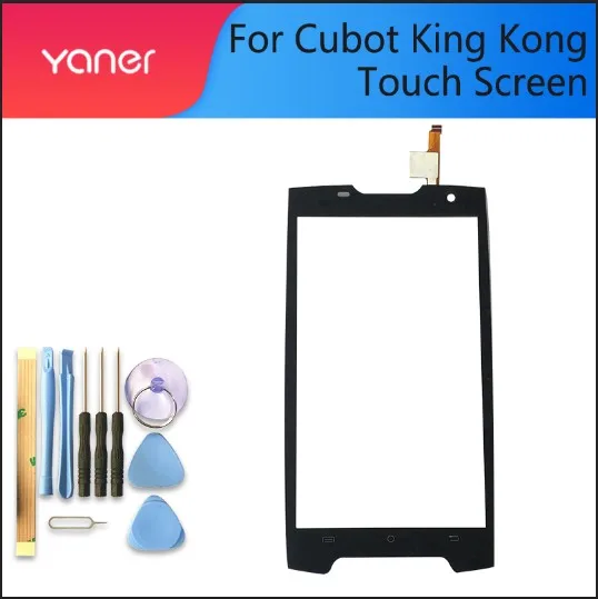 

YANER For Cubot King Kong Digitizer Touch Panel Glass Lens Sensor Free Tools+Adhesive Kingkong Replacement Par Touch Screen