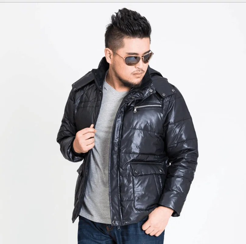 Новое поступление, зимний супер большой мужской пуховик, теплая куртка высокого качества, с капюшоном, Повседневная мода, большие размеры, XL-11XL12XL13XL - Цвет: 167 black