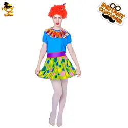 DSPLAY красочные Джокер косплэй нарядное платье оригинальный новый стиль классические наряды карнавал забавные модные для женщин клоун