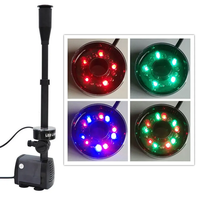  40W Water height 2m 2000l/h LED flashing light submersible water pump fountain pump fountain maker  - 32968956222