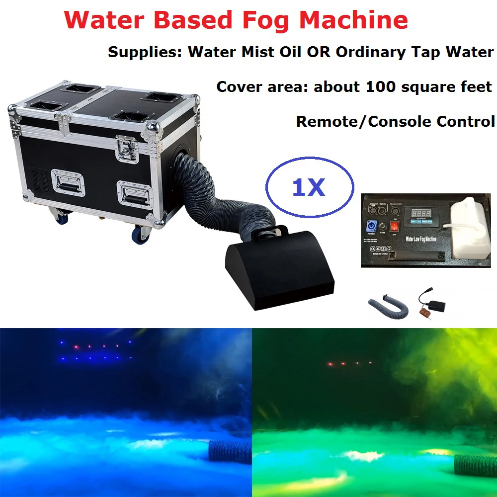 

Free Shipping 1Pcs Small Size Water Based Fog Machine High Power 3000W DMX512 Stage Dj Effect Low Lying Water Fog Smoke Machine