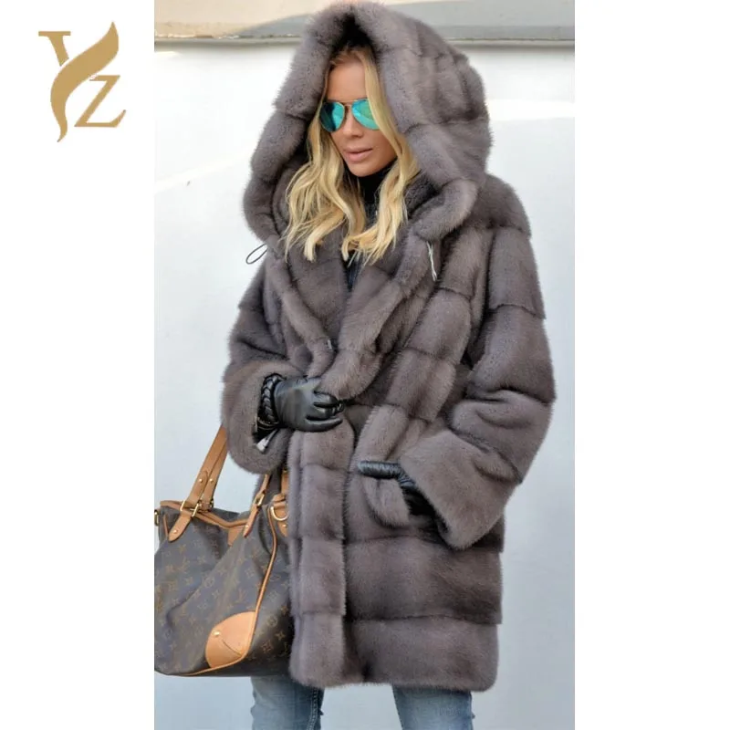 2018 Winter Fashion Style Warm Fur Coat With Big Hoods Collar Real Fur ...