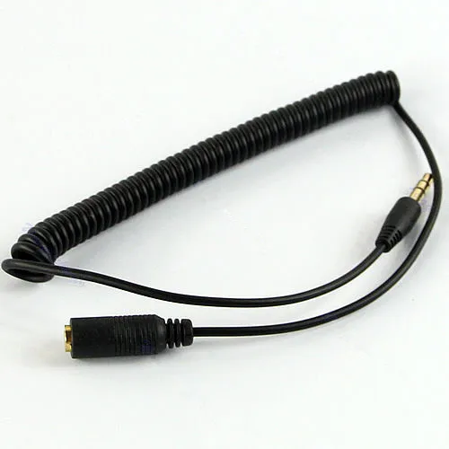 

OOTDTY 3.5mm Male to Female M/F Plug Stereo Headphone Audio Coiled Extension Cable Jack