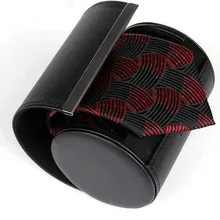 Мини Портативный из искусственной кожи цилиндр галстук поле Платки носовые для девочек Подарочная коробка Украшения для мужчин держатель для переноски box оптом 10 шт./лот