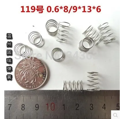 

50pcs/lot 0.6mm Conical compression spring