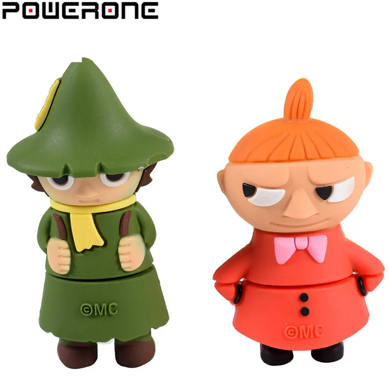 

POWERONE Pen drive 64GB 32GB 16GB 8GB 4GB cartoon Moomin Valley memory stick u disk usb flash drive pendrive