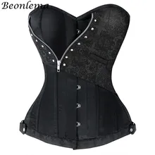 Corsé beongema Steampunk sexi Punk para mujer, corsé de talla grande 6XL, corpiño formador clásico, bodados de encaje sin espalda de Gotico