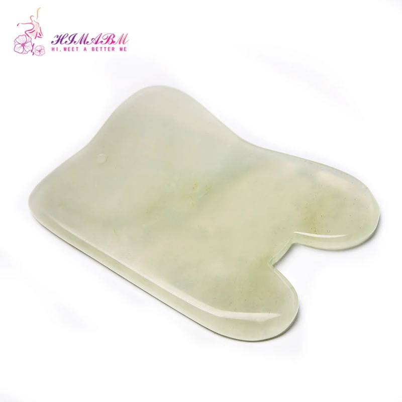 1 Pcs natural light green jade Guasha board facial treatment scraping tool for body massage health care 1 Pcs natural light green jade Guasha board facial treatment scraping tool for body massage health care