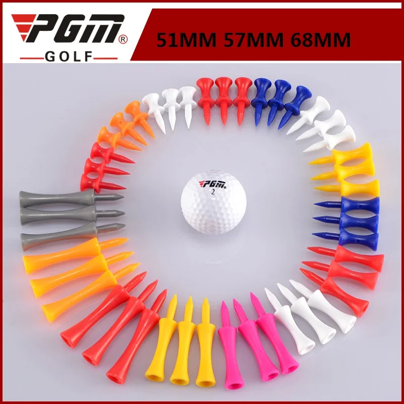 

PGM 10 Pcs Random Color Soft Plastic Golf Tees Sports Golf Ball Holder Mixed Length 51mm 57mm 68mm D0716