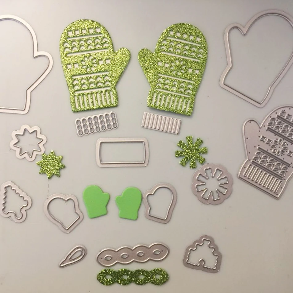 

YaMinSanNiO Gloves Craft Die Metal Cutting Dies Christmas 2019 New Decor for Card Making Scrapingbook Embossing Stencil Card DIY