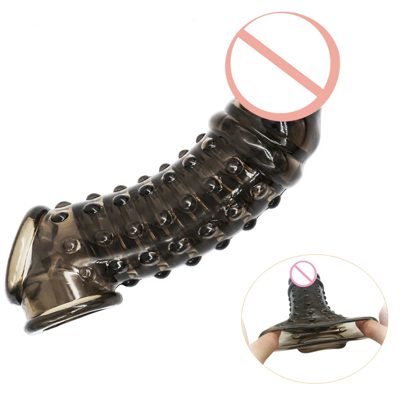 

Reusable Thicken Condom,Soft Spikes Sleeve Penis Enlargement Cock Ring Delay Ejaculation Condoms Intimate Goods For Male Sex Toy