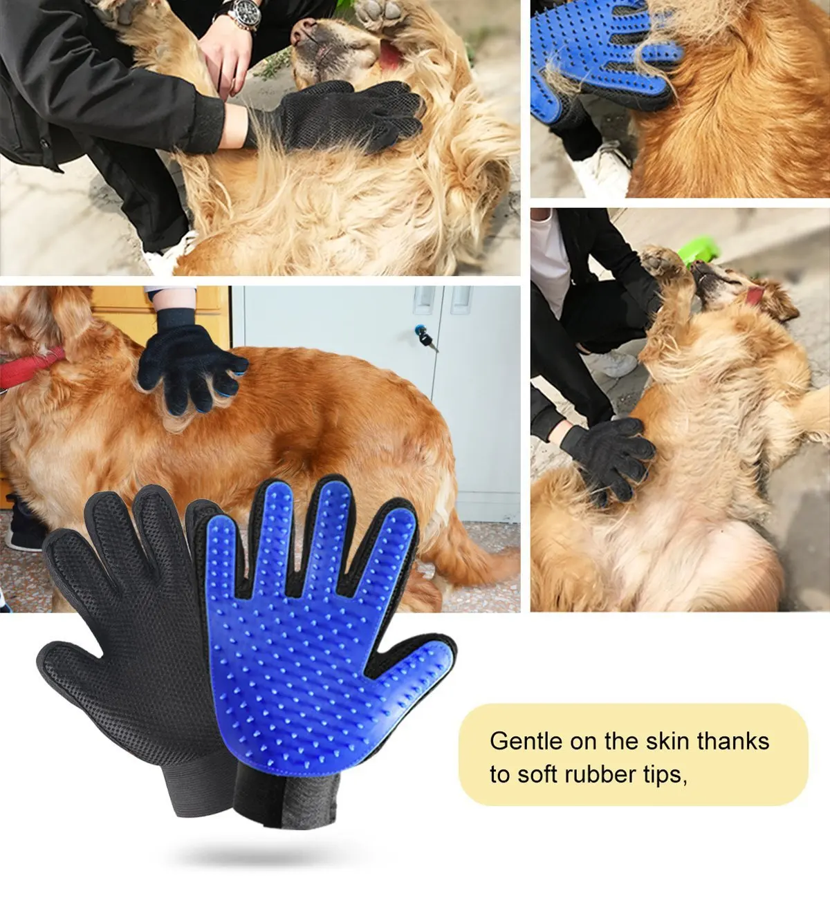 HCPET собака продукции Cat Роскошные Силиконовые удаления волос массажные ванны перчатки