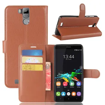 

10pcs/lot Lichi grain wallet PU Leather+TPU Cover Case with card slot For Oukitel K6000 Pro / U15 Pro / U20 Plus / U22