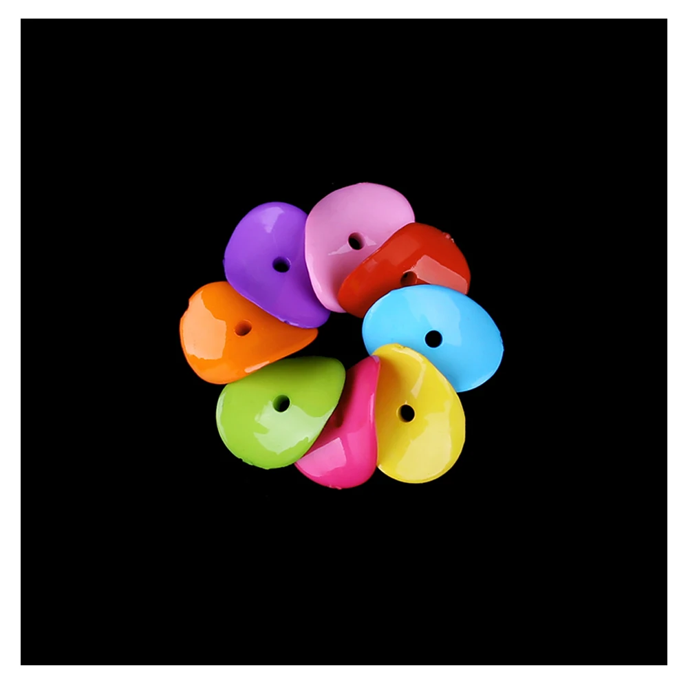 

Multicolor Acrylic Leaf Beads 90pcs/Lot Wholesale Clear Jelly Hole Bead For Kids DIY Jewelry Making Decoration