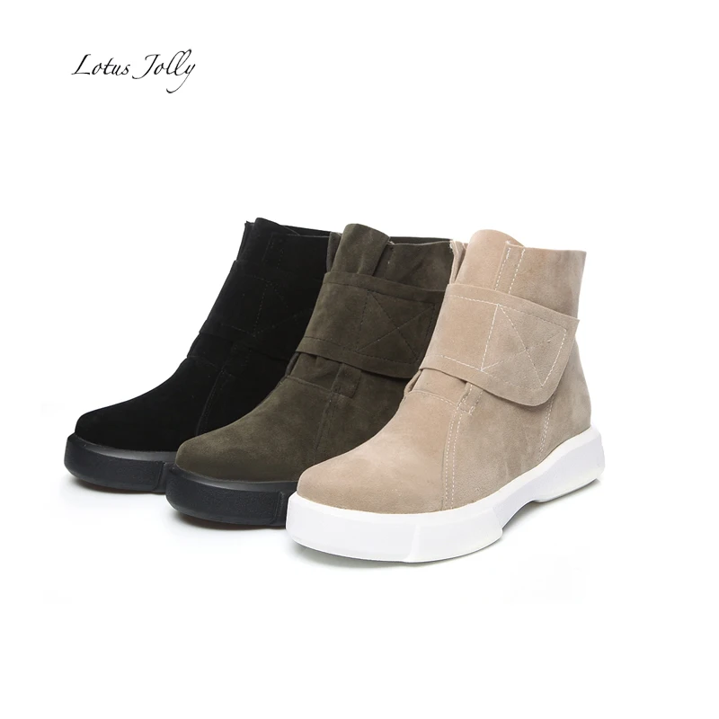 

2018 Casual Off White Boots Women's Flat Bare Short Tube Thick Boots Bounce Women's Shoes Platform Shoes Laarzen Dames Movement