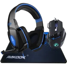 5500 dpi led pro spiel gaming maus + stereo deep bass led-licht pro gaming kopfhörer headset + für große razer gaming mousepad