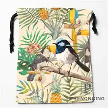 Custom Tropical Rainfores Drawstring Bags Printing Fashion Travel Storage Mini Pouch Swim Hiking Toy Bag Size 18x22cm#171203-6-9