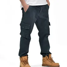 Модные#1988 хлопок Для мужчин брюки карго осень-зима прямые Большие размеры комбинезон с человеком-пауком и длинными брюки 34, 36, 38, плавки