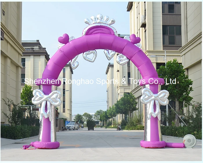 4 м(13 футов) надувные сердце любовь цветочные арки для свадьбы фестиваль рекламы вечерние с воздуходувкой