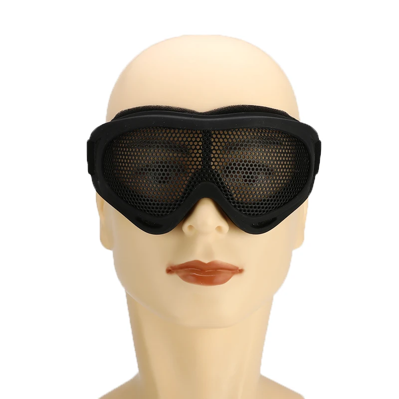 

Anti-Fog Eye Protective Metal Mesh Safety Tactical Eye Protection Glasses Comfortable Airsoft Goggles Outdoor Black