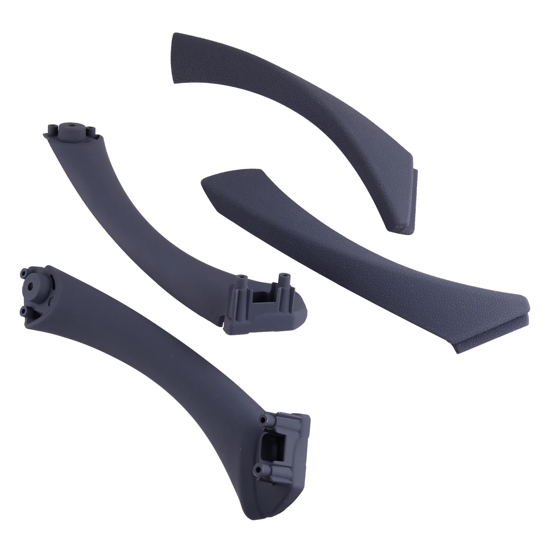 

CITALL 4 pcs Left & Right Inner Door Panel Handle & Pull Trim Cover Fit for BMW E90 3-Series Sedan Wagon Black Plastic & Metal