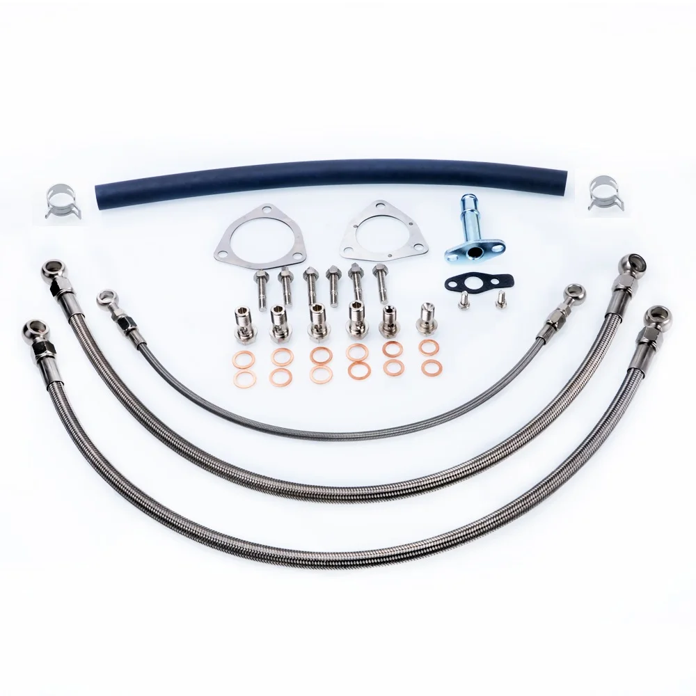 

Kinugawa Turbo Oil and Water Line Kit for Nissan S14 S15 SR20DET Silvia W/ for Greddys 3 Bolt Type of Turbo