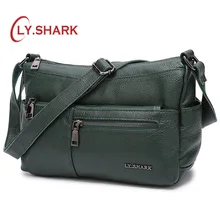 LY. SHARK женская сумка из натуральной кожи роскошные сумки женские дизайнерские сумки через плечо для женщин женские сумки через плечо