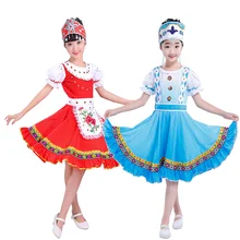 Детская одежда для Русской национальной сцены, современные костюмы для сцены, юбка принцессы для девочек, вечерние платья для танцев