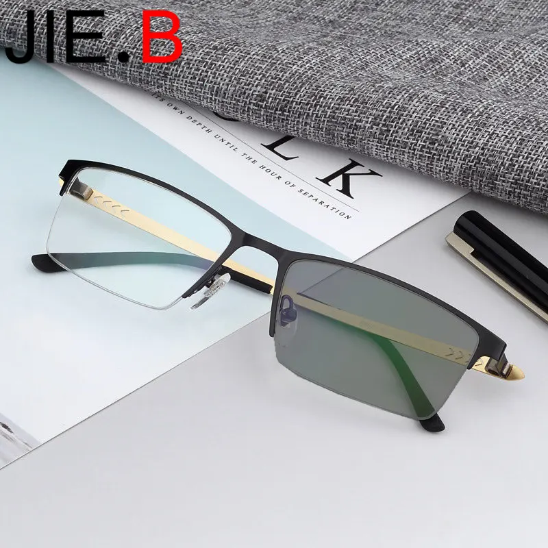 Men's Sunglasses Photochromic Lens Prescription Glasses Frame Titanium Frame Myopia Glasses