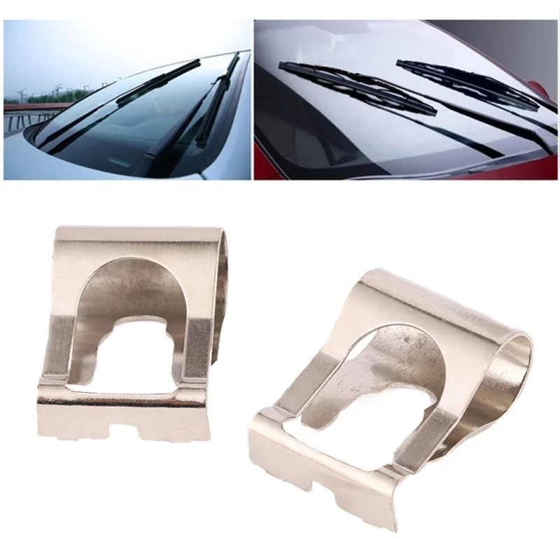 

2pcs Car Windshield Windscreen Wiper Linkage Repair Clip For Auto Repair Clamp Accessories