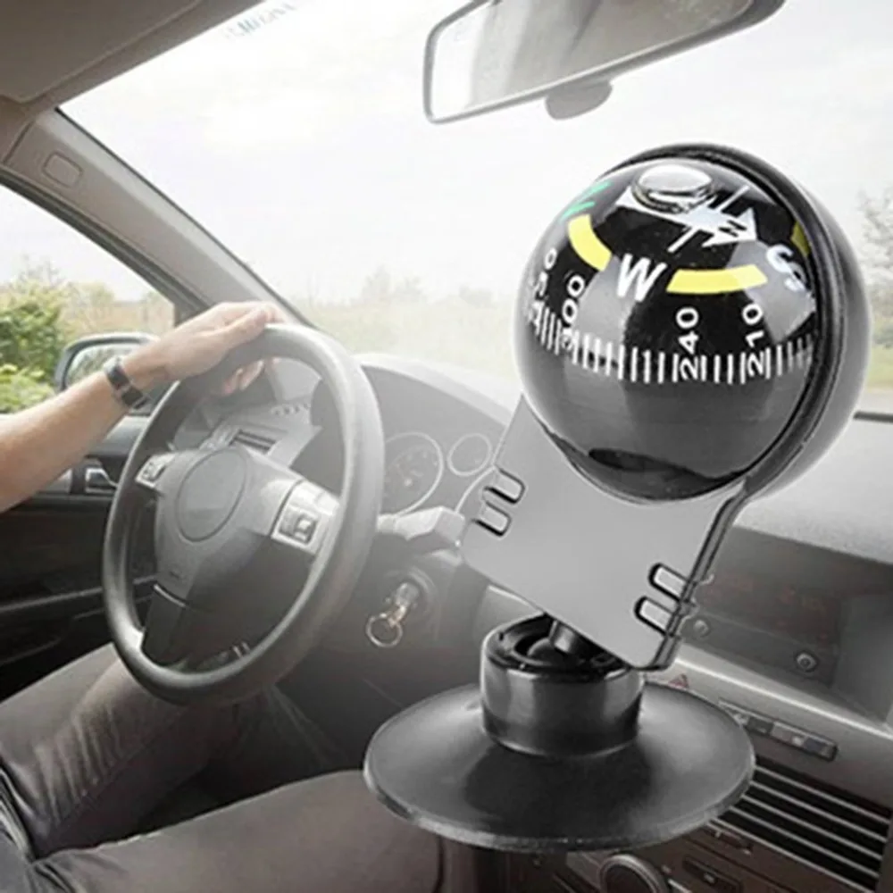 Practical Vehicle Mounted Compass Direction Adhesive Compasses Outdoor Direction Guidance Tool Auto Spherical Ball 