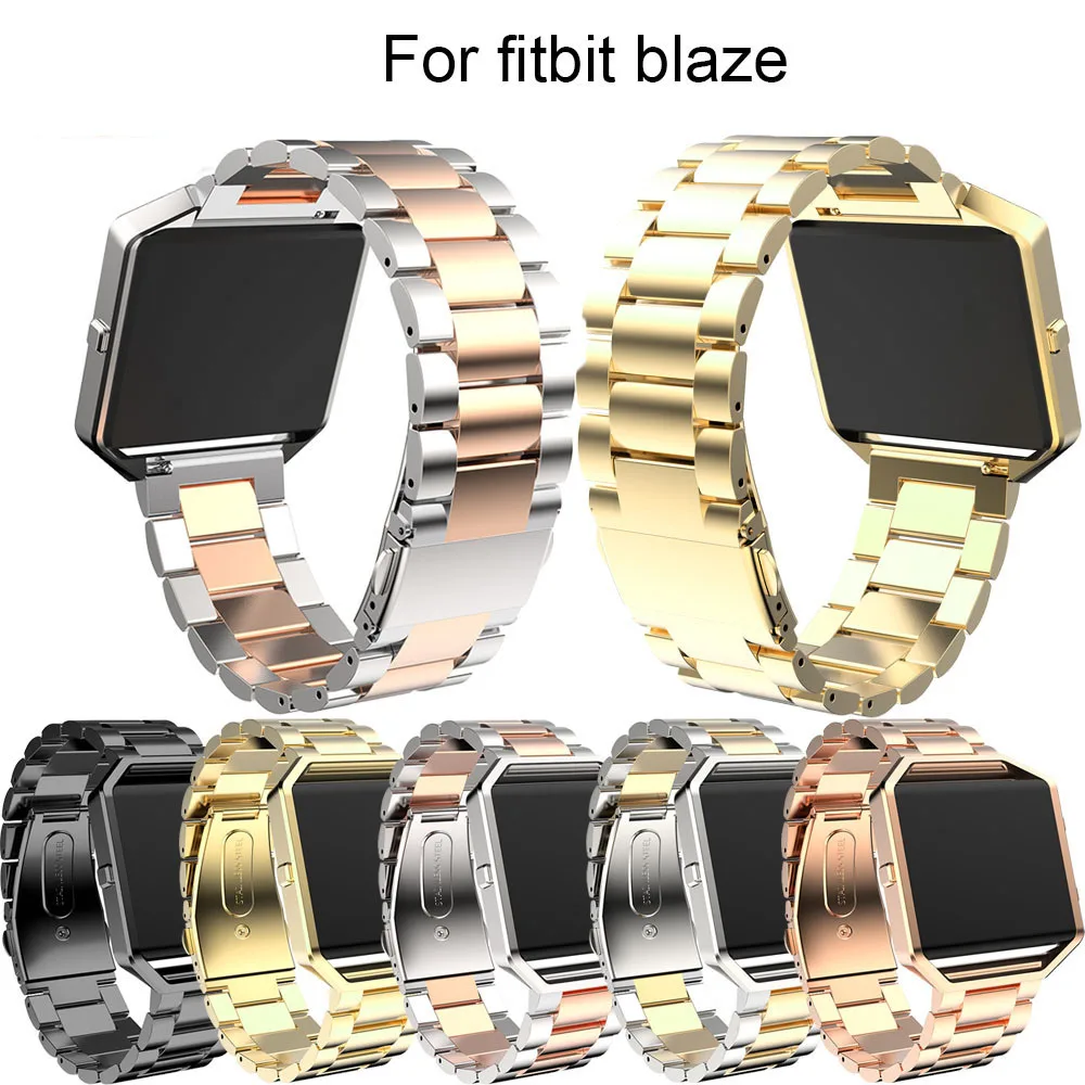 For Fitbit Blaze Stailess Steel Strap Band Luxury Metal Watchband Replacement Wristband Strap Bracelet With Tool Accessories