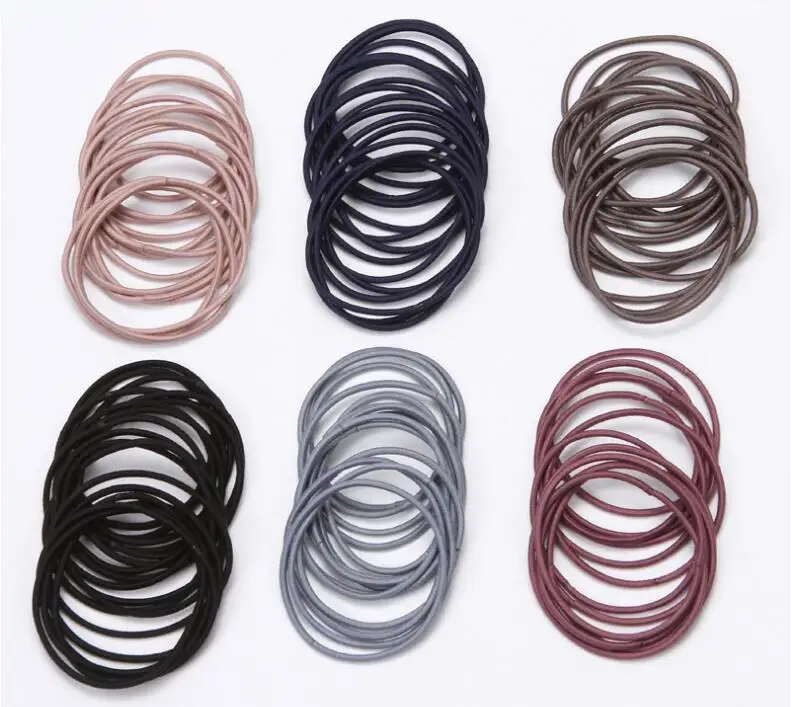 

2019 New Fashion 20pcs/lot 5CM Size Thin Elastic hair Bands Korean Style Basic Girl Women Headwear Hair Accessories Tie Gum