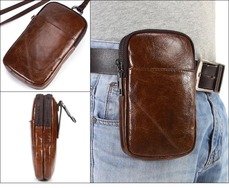 GENODERN Модные Мужские поясные сумки с ремешком бренд натуральная кожа Телефон поясная сумка для мужской сумка-пояс на бедро