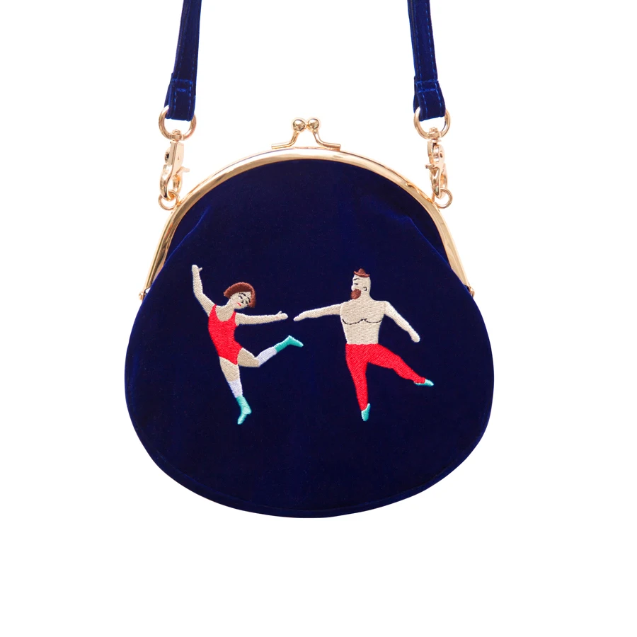  YIZI SToRe Vintage Velvet Embroidery Women Messenger Bags In Semi-circle Round Shape Original Desig - 32303230885