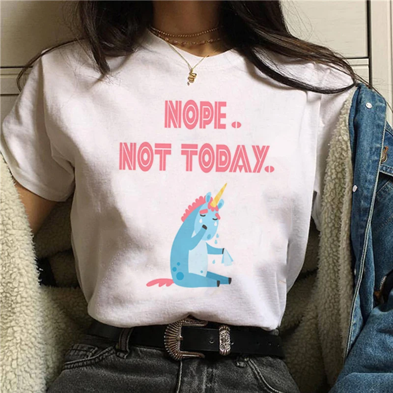 Not Today футболка с надписью Arya Stark для женщин Nope Not Today satan Harajuku графическая футболка Ullzang милый кот футболки женские - Цвет: 3962