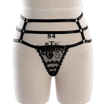 

Body Harness Strap Sexy Lingerie Thong Panties Bottom Hollow Out Cage Harness Belts adjustable Bondage Costume