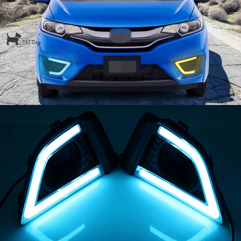 

Car Flashing for Honda fit 2016 2017 DRL LED Driving Daytime Running Light DRL fog lamp Relay Daylight car styling free shipping