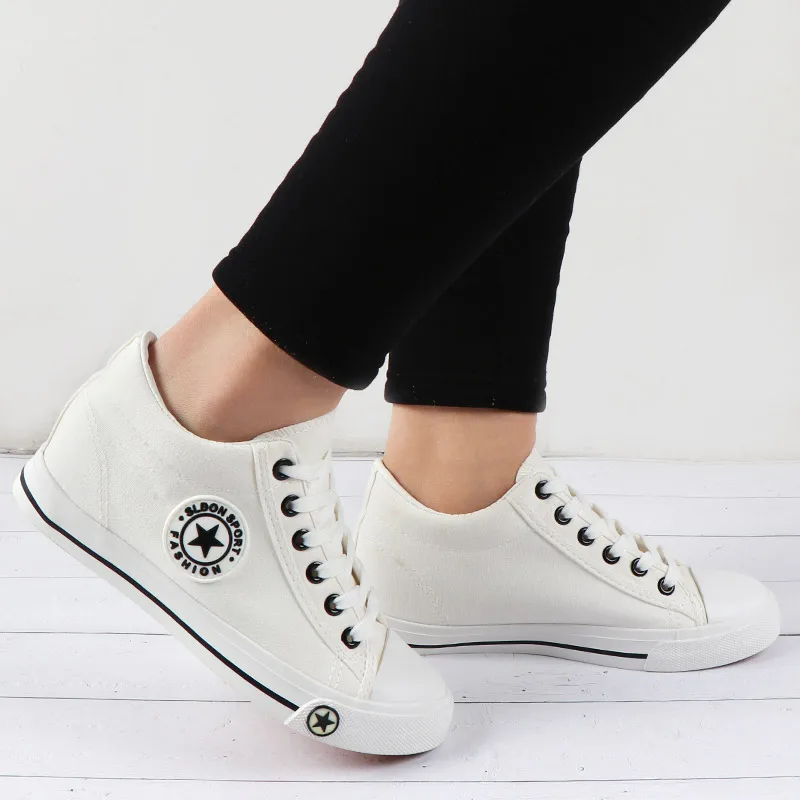 الصيف رياضية أسافين حذاء قماش النساء حذاء كاجوال الإناث لطيف الأبيض سلة نجوم Zapatos موهير المدربين 5 سنتيمتر ارتفاع تنيس الصيف رياضية أسافين حذاء قماش النساء حذاء كاجوال الإناث لطيف الأبيض سلة نجوم Zapatos موهير المدربين 5 سنتيمتر ارتفاع تنيس