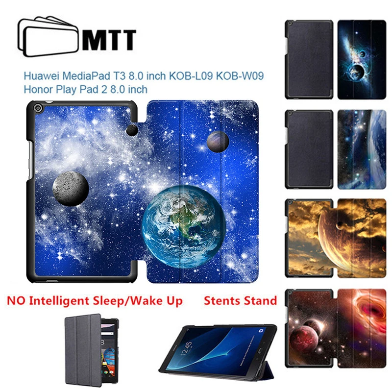 

Cosmic Space Slim Folding Pu leather Case For Huawei Media Pad T3 8.0 Cover Stand Case Tablet PC Protective for huawei t3 8 inch