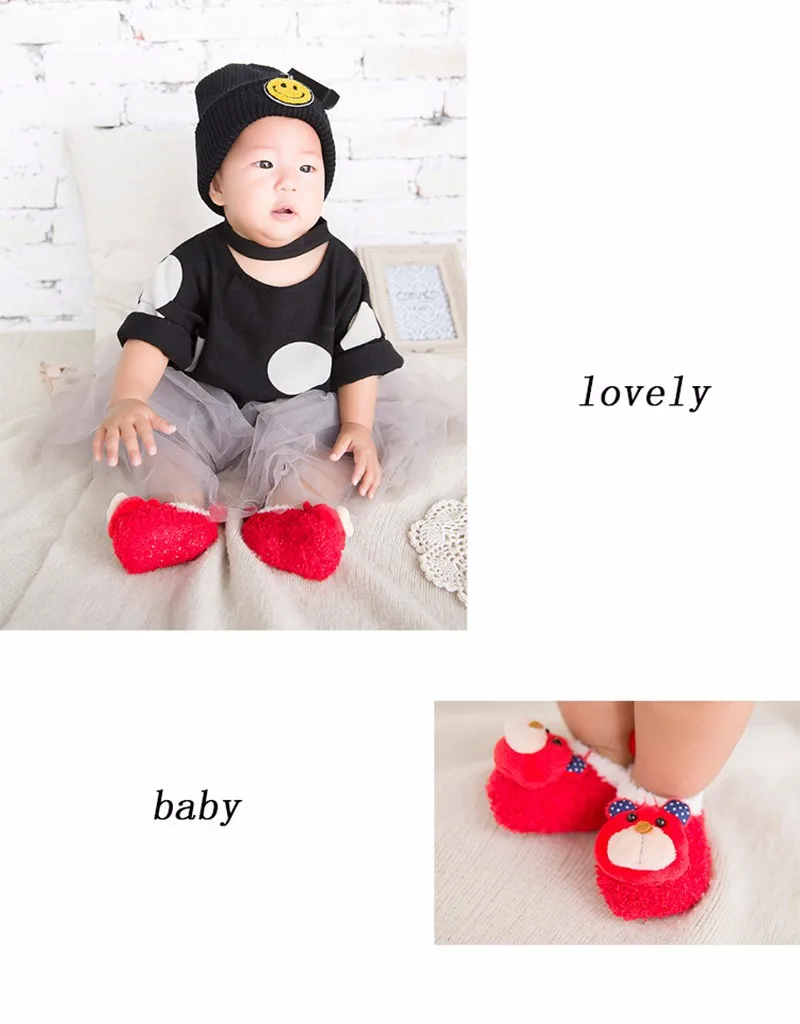 New Baby Sock Coral Infant Socks Winter Creative Girl Sock 3D Cartoon Newborn Accessories Autumn Boys Product Warm Toddler Props (4)