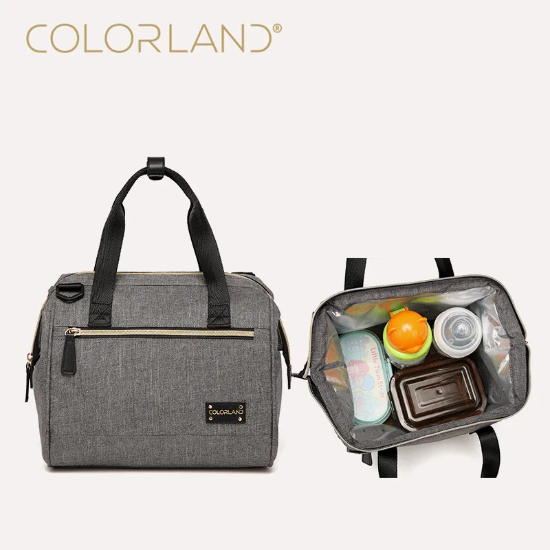 

COLORLAND Fashion Multifunctiona Nappy Backpack Thermal Insulation Mommy Handbag Stroller Maternity Nappy Bag To The Hospital