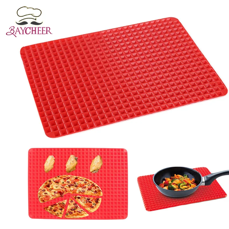 Baycheer Pyramid Pan Non Stick Cooking Mat Oven Silicone Mat Pads