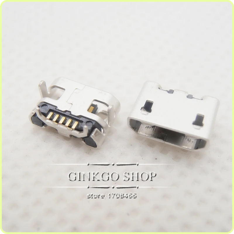 50 шт./лот 4 фута DIP 5P SMD микро USB разъем V8 порт зарядки гнездо маленький быстроходный